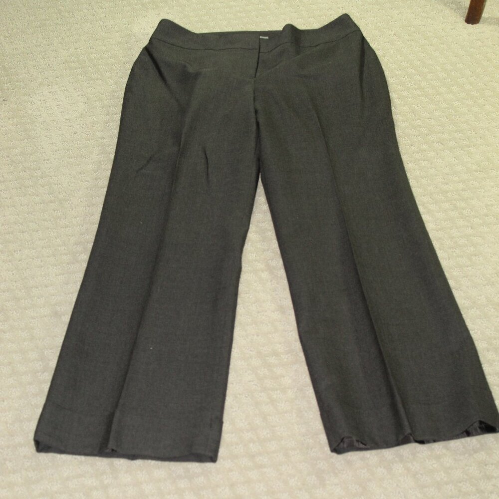 Ann Taylor Dark Gray Wide Leg Trousers
